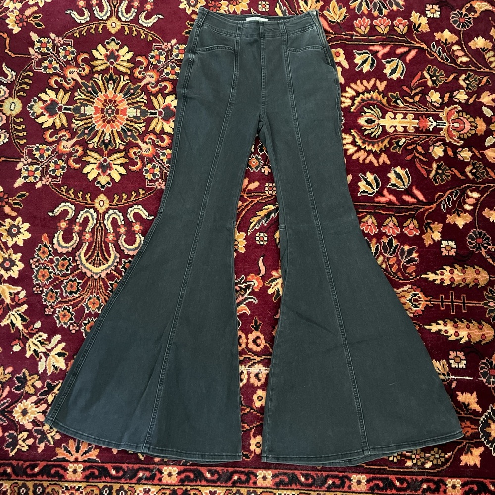 We the Free Bell Bottom Black Jeans